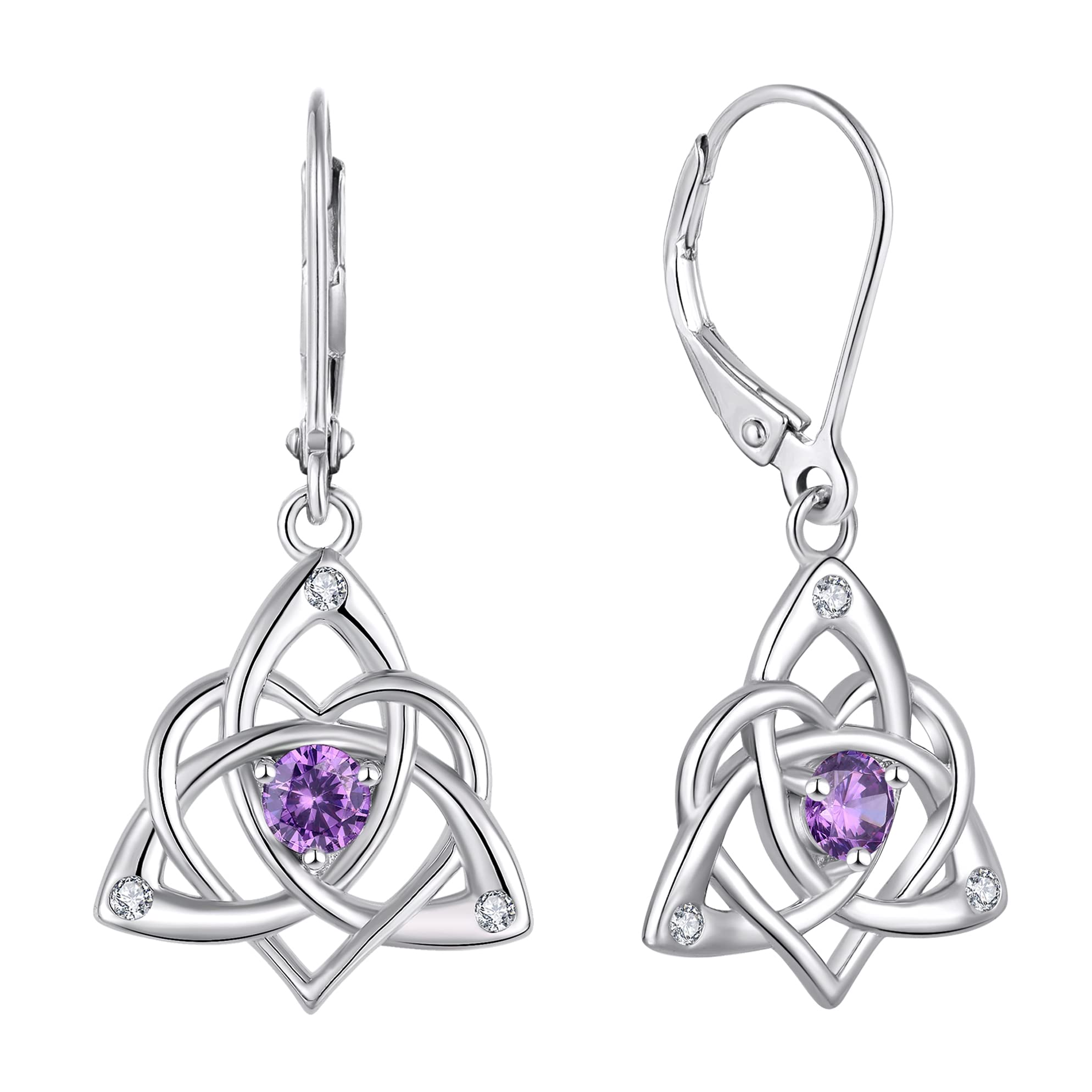 Starchenie Celtic Knot Dangle Earrings Sterling Silver Trinity